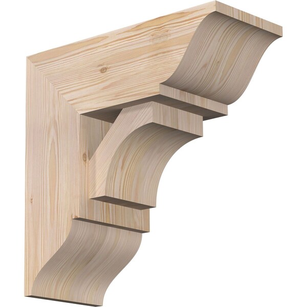 Ekena Millwork Westlake Traditional Smooth Bracket w/ Offset Brace, Douglas Fir, 7 1/2"W x 18"D x 18"H BKT0806X18X18WTL01SDF - main